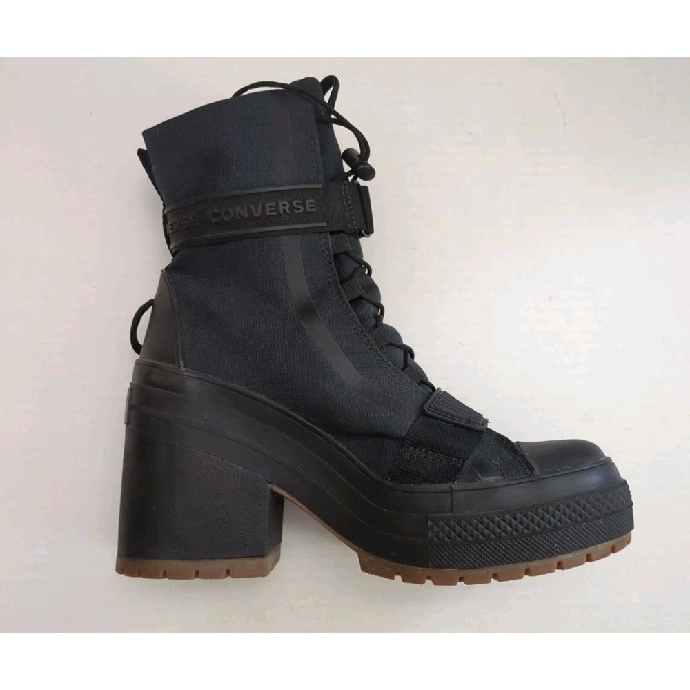 Converse Black Lace Up Boots - Picture 9 of 14